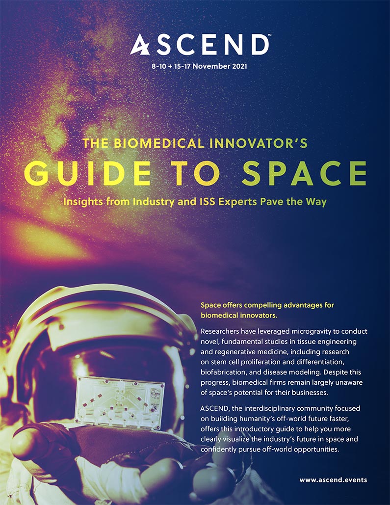 ASCEND Biomedical Innovators Guide to Space Cover
